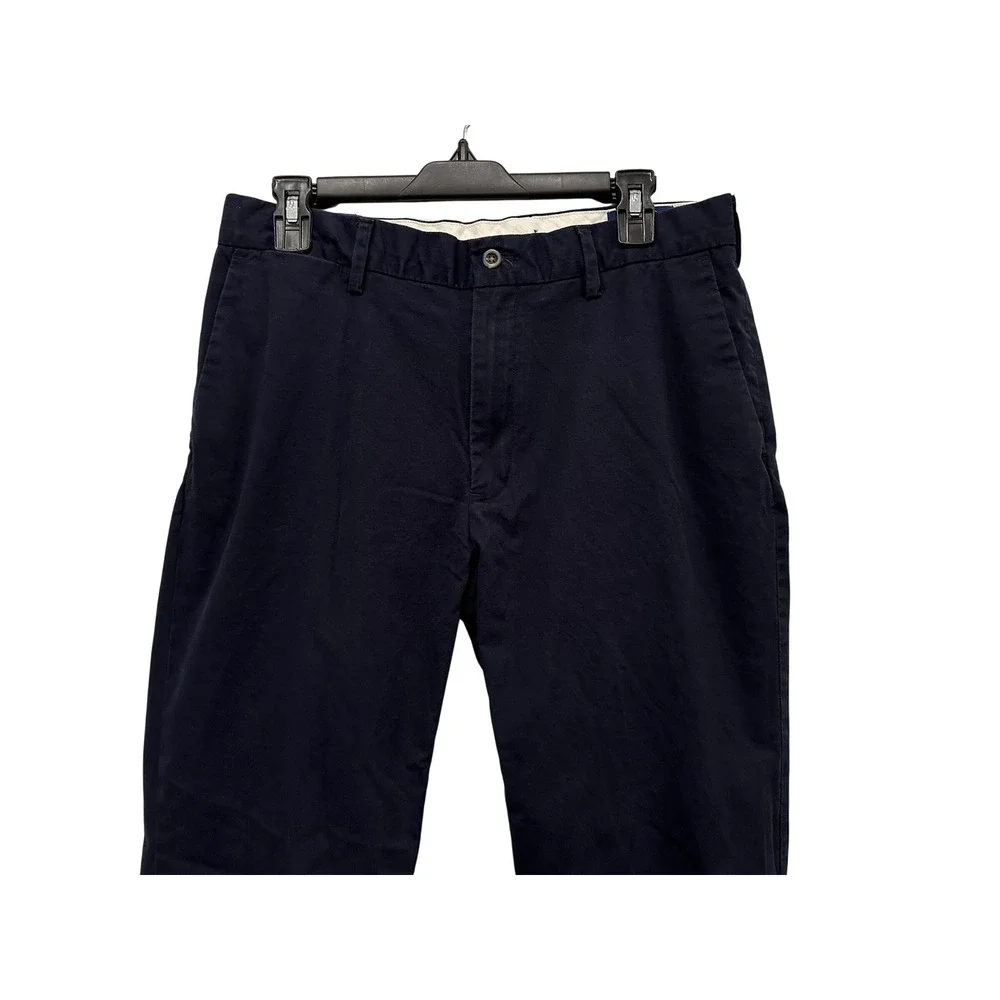 Polo Ralph Lauren Mens Navy Blue Stretch Classic Fit Chino Pants 32x28 READ